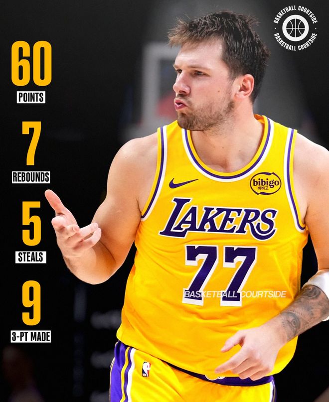 东契奇狂砍60分助湖人逆转热火 八连胜领跑西部