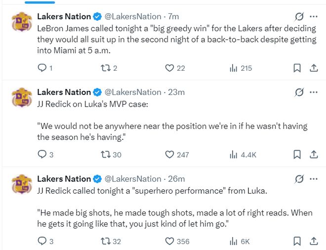 东契奇狂砍60分助湖人逆转热火 八连胜领跑西部