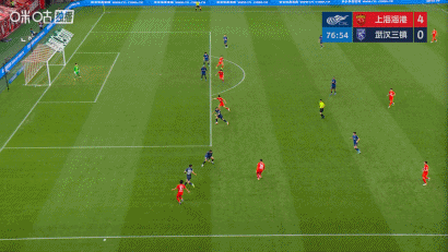 上海海港双后卫头球破门掀翻武汉三镇 角球战术